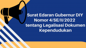 Surat Edaran Gubenur DIY tentang Legalisasi Dokumen Kependudukan