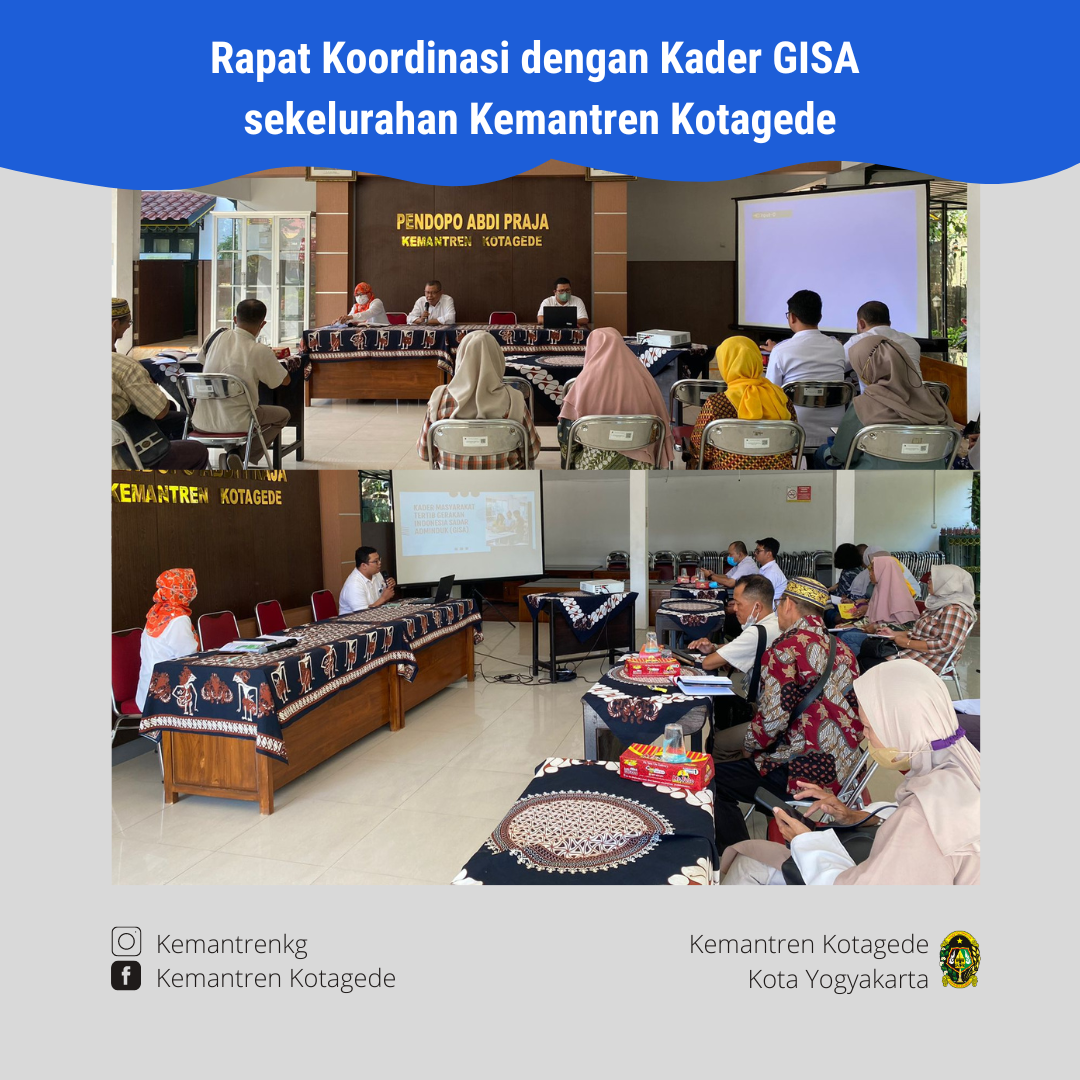 Rapat Koordinasi dengan Kader GISA  sekelurahan Kemantren Kotagede