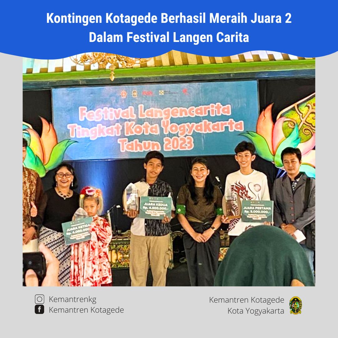 Kontingen Kotagede Berhasil Meraih Juara 2 Dalam Festival Langen Carita