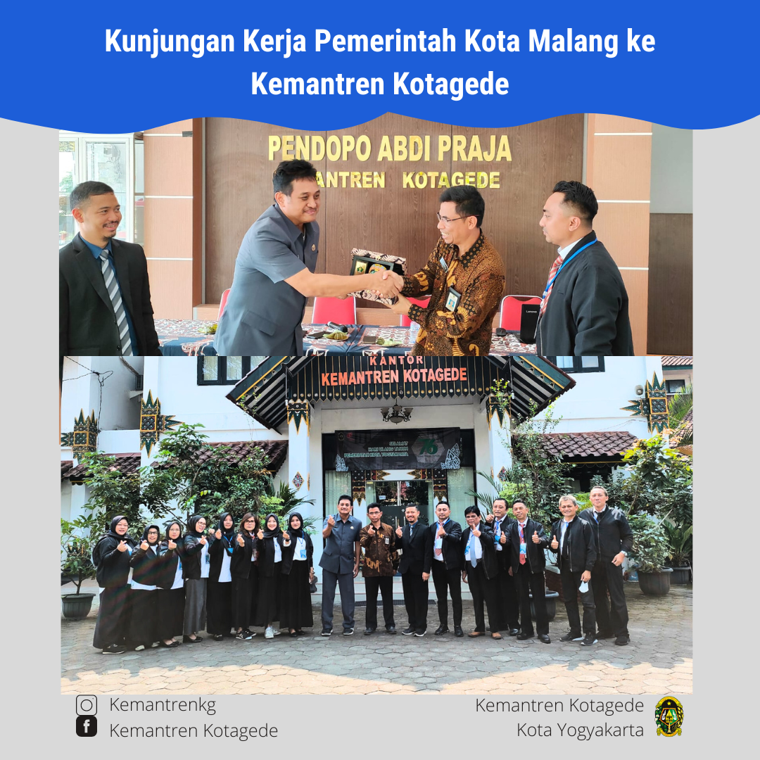 Kunjungan Kerja Pemerintah Kota Malang ke Kemantren Kotagede