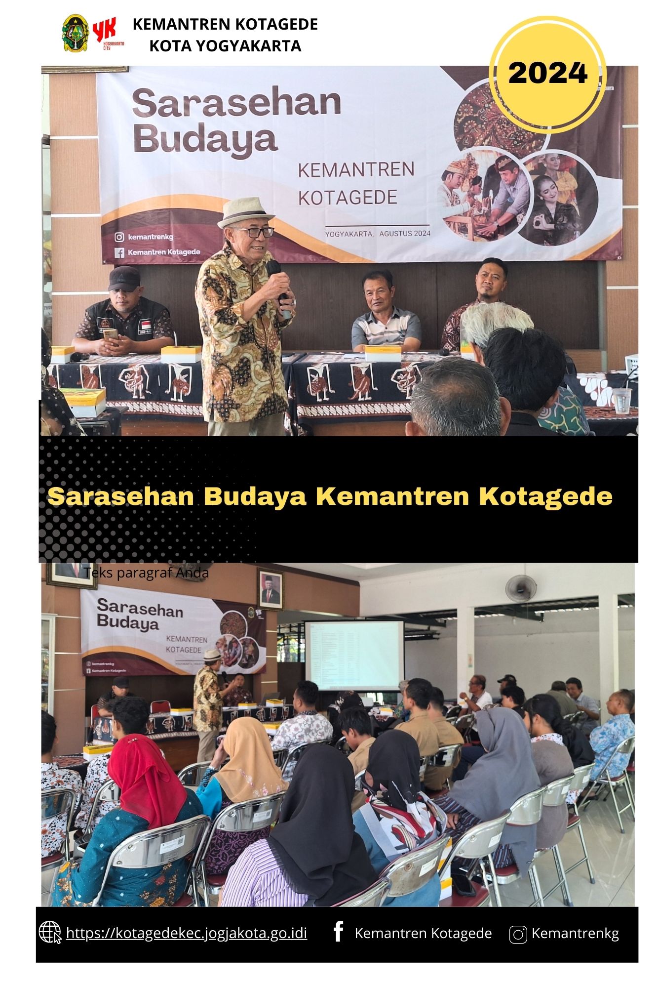 Sarasehan Budaya Kemantren Kotagede