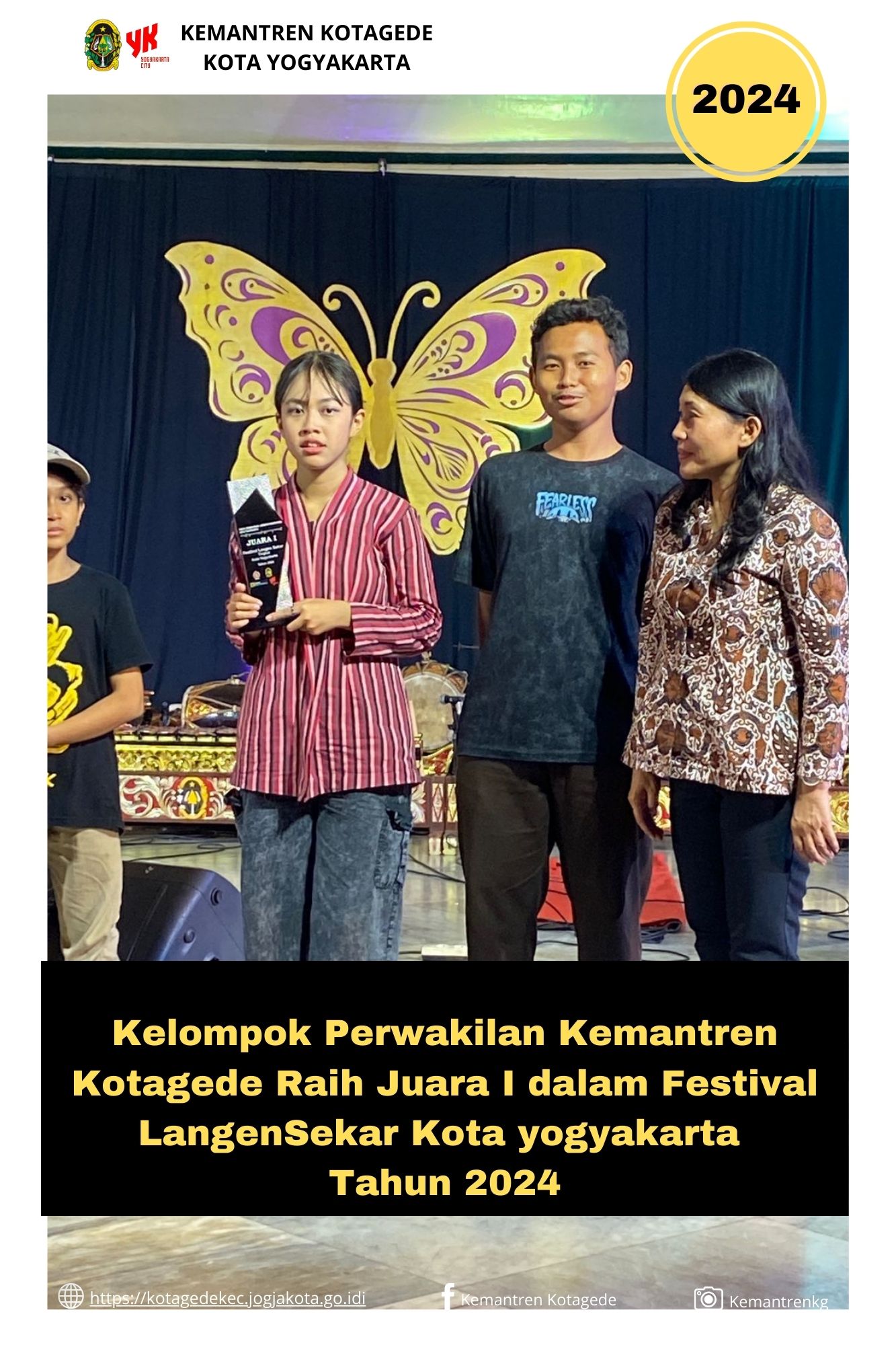 Kotagede Raih Juara Satu Festival Langensekar Kota Yogyakarta Tahun 2024