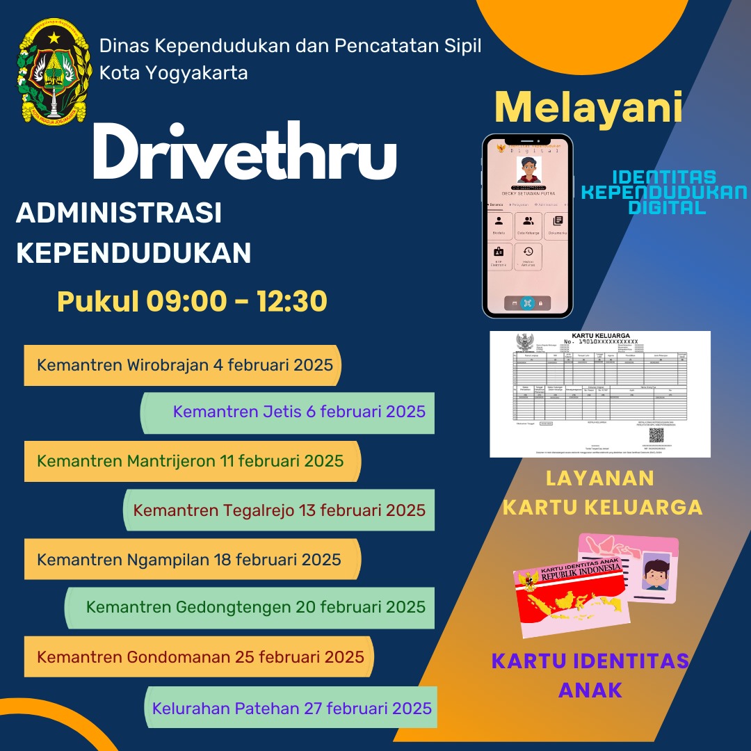 Jadwal Drivethru Administrasi Kependududukan Bulan Februari 2025